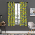 Frog Faces Pattern Print Grommet Curtain Panels