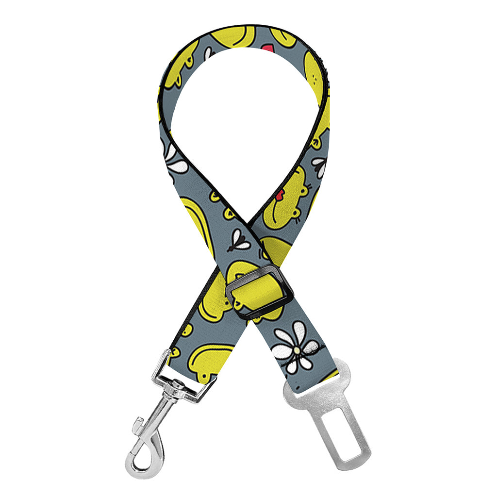 Frog Faces Pattern Print Dog Seat Belt