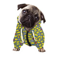 Frog Faces Pattern Print Dog Zip Up Hoodie
