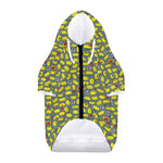 Frog Faces Pattern Print Dog Zip Up Hoodie