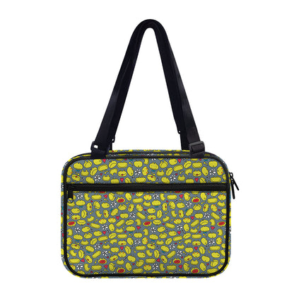 Frog Faces Pattern Print Double Strap Bible Bag