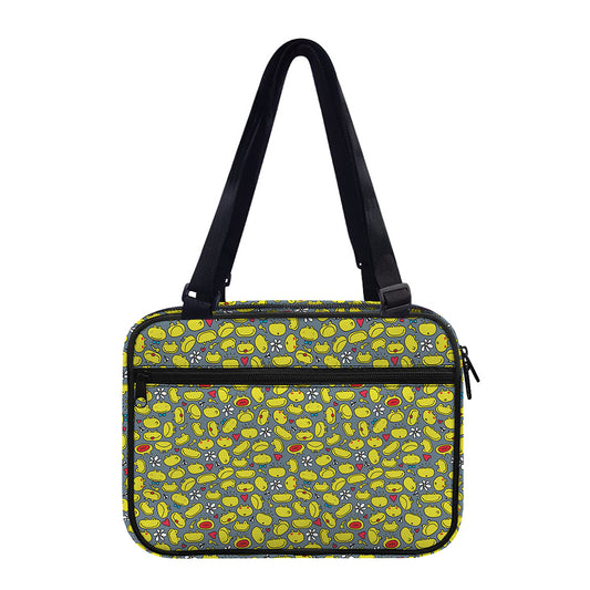 Frog Faces Pattern Print Double Strap Bible Bag