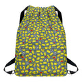 Frog Faces Pattern Print Drawstring Backpack