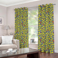 Frog Faces Pattern Print Extra Wide Grommet Curtains