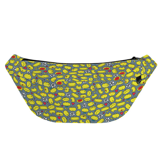 Frog Faces Pattern Print Fanny Pack