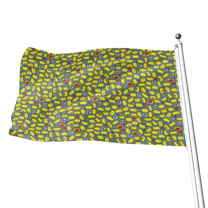 Frog Faces Pattern Print Flag