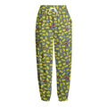 Frog Faces Pattern Print Fleece Lined Knit Pants
