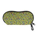 Frog Faces Pattern Print Glasses Case