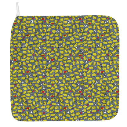 Frog Faces Pattern Print Hand Towel