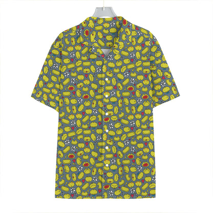 Frog Faces Pattern Print Hawaiian Shirt
