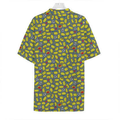Frog Faces Pattern Print Hawaiian Shirt