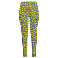 Frog Faces Pattern Print High-Waisted Pocket Leggings
