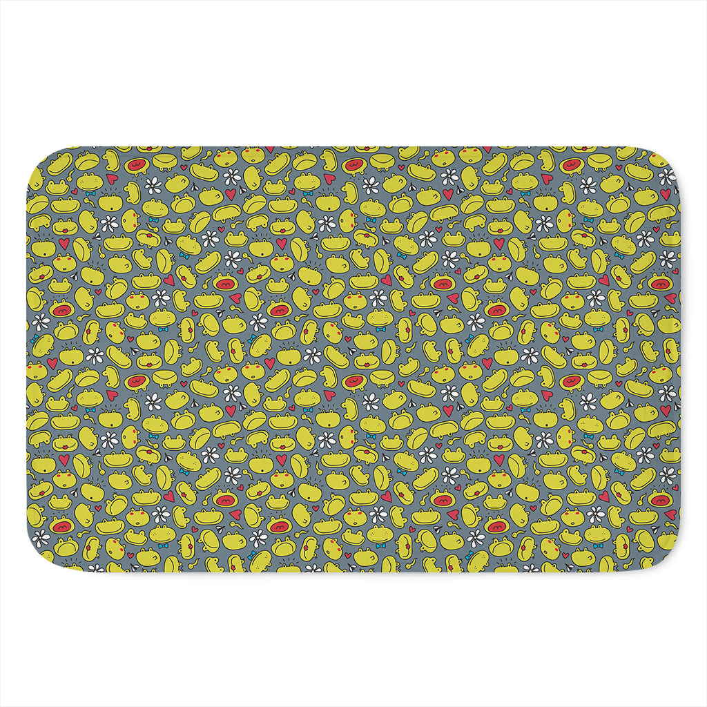 Frog Faces Pattern Print Indoor Door Mat