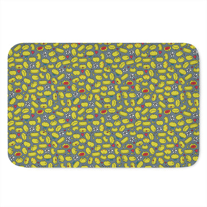 Frog Faces Pattern Print Indoor Door Mat