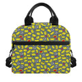 Frog Faces Pattern Print Insulated Lunch Bag