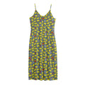 Frog Faces Pattern Print Jersey Midi Cami Dress