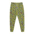 Frog Faces Pattern Print Jogger Pants