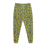 Frog Faces Pattern Print Jogger Pants