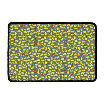 Frog Faces Pattern Print Kitchen Mat