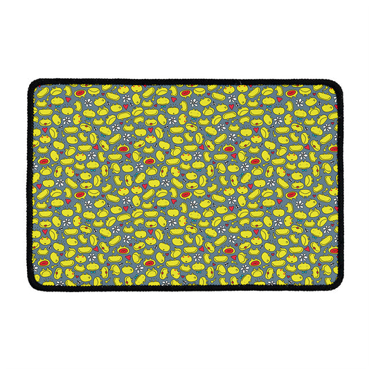 Frog Faces Pattern Print Kitchen Mat