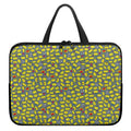 Frog Faces Pattern Print Laptop Sleeve With Handle