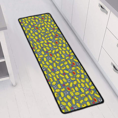 Frog Faces Pattern Print Long Kitchen Mat