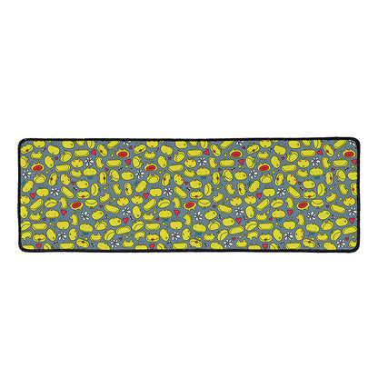 Frog Faces Pattern Print Long Kitchen Mat