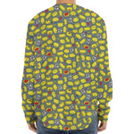 Frog Faces Pattern Print Long Sleeve Baseball Jersey