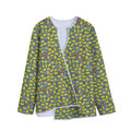 Frog Faces Pattern Print Long Sleeve Short Coat