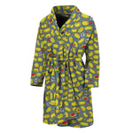 Frog Faces Pattern Print Men's Bathrobe