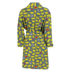Frog Faces Pattern Print Men's Bathrobe