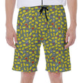 Frog Faces Pattern Print Men's Beach Shorts
