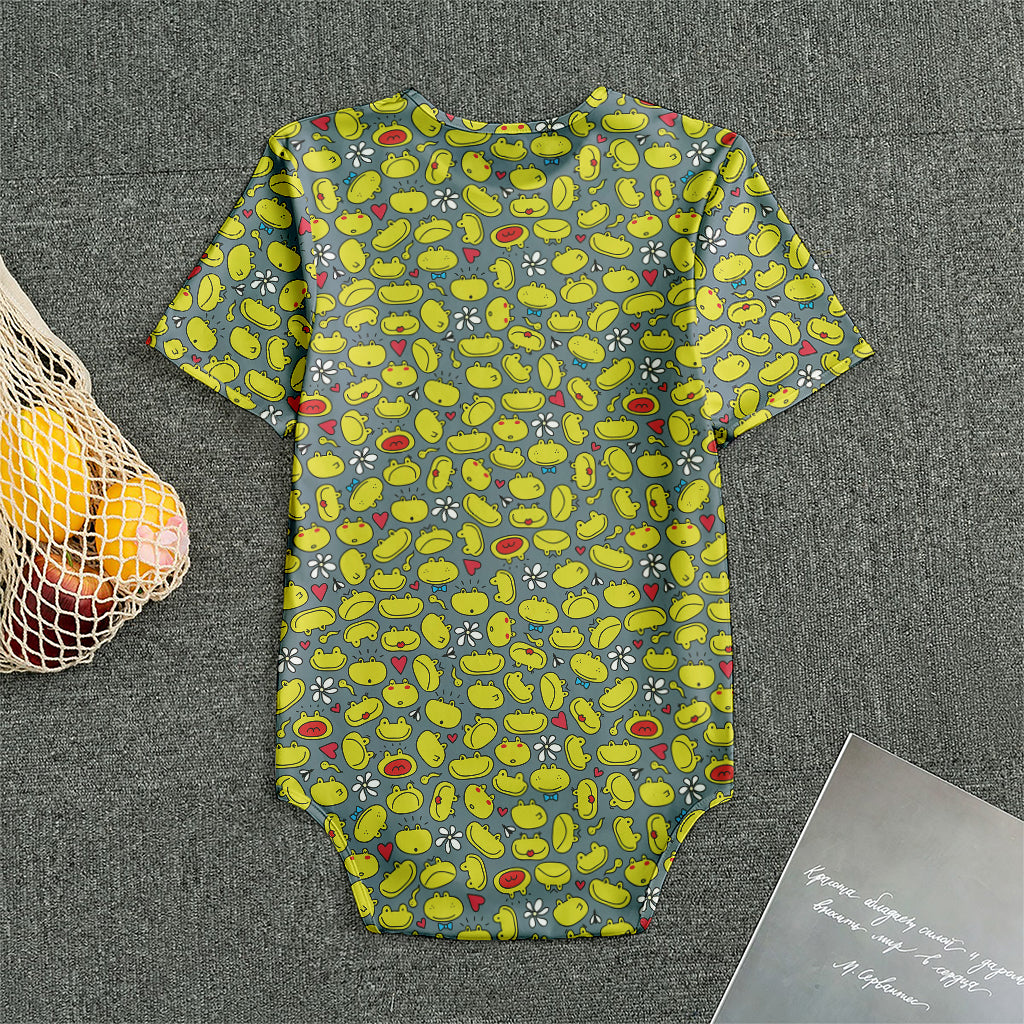 Frog Faces Pattern Print Men's Bodysuit