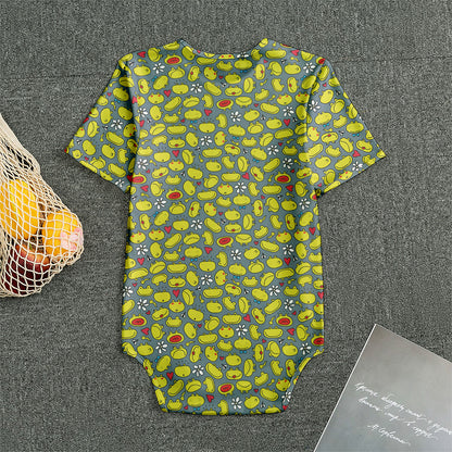 Frog Faces Pattern Print Men's Bodysuit