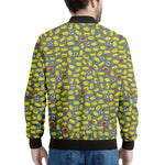 Frog Faces Pattern Print Men's Bomber Jacket