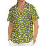 Frog Faces Pattern Print Men's Deep V-Neck Shirt