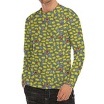 Frog Faces Pattern Print Men's Long Sleeve Rash Guard