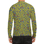 Frog Faces Pattern Print Men's Long Sleeve Rash Guard