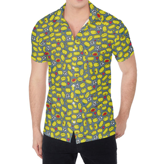 Frog Faces Pattern Print Men's Shirt