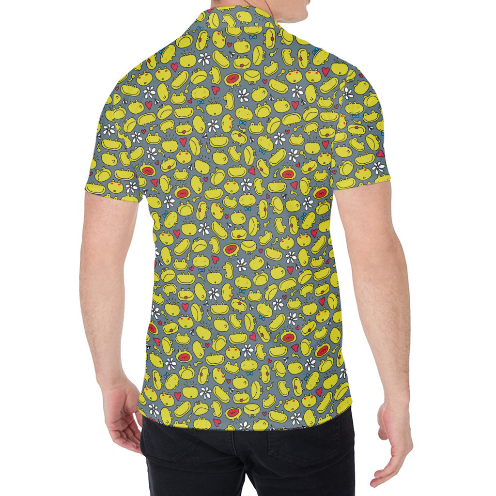 Frog Faces Pattern Print Men's Shirt