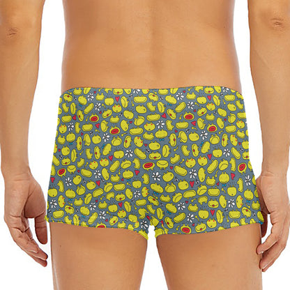 Frog Faces Pattern Print Men's Short Boxer Briefs