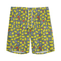 Frog Faces Pattern Print Men's Athletic Shorts
