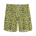 Frog Faces Pattern Print Men's Sports Shorts
