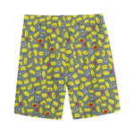 Frog Faces Pattern Print Men's Sports Shorts