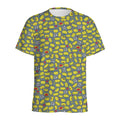 Frog Faces Pattern Print Men's Athletic T-Shirt