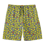 Frog Faces Pattern Print Men's Swim Trunks