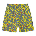 Frog Faces Pattern Print Men's Swim Trunks