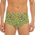 Frog Faces Pattern Print Men's Triangle Swim Briefs