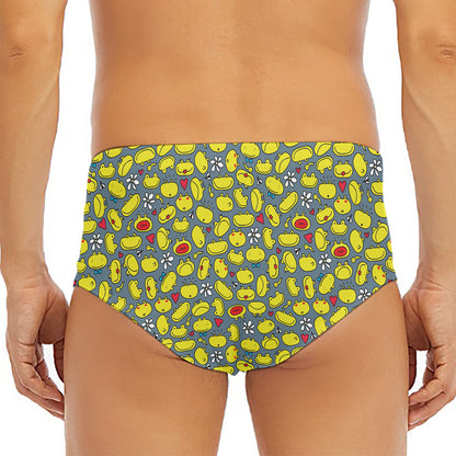 Frog Faces Pattern Print Men's Triangle Swim Briefs