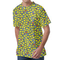 Frog Faces Pattern Print Men's Velvet T-Shirt